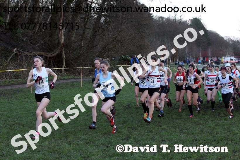 Womens under-20 Northern Cross Country Champs., Witton Park, Blackburn. Photo: David T. Hewitson/Sports for All Pics